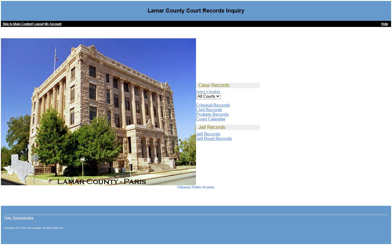 Lamar County court records after arrest Odyssey Public Access portal